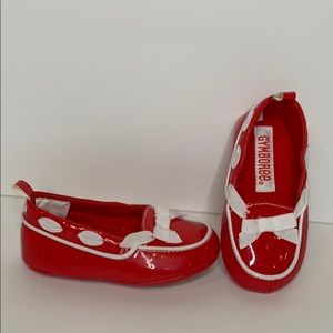 New Gymboree Red Patent Moccasins Size 5